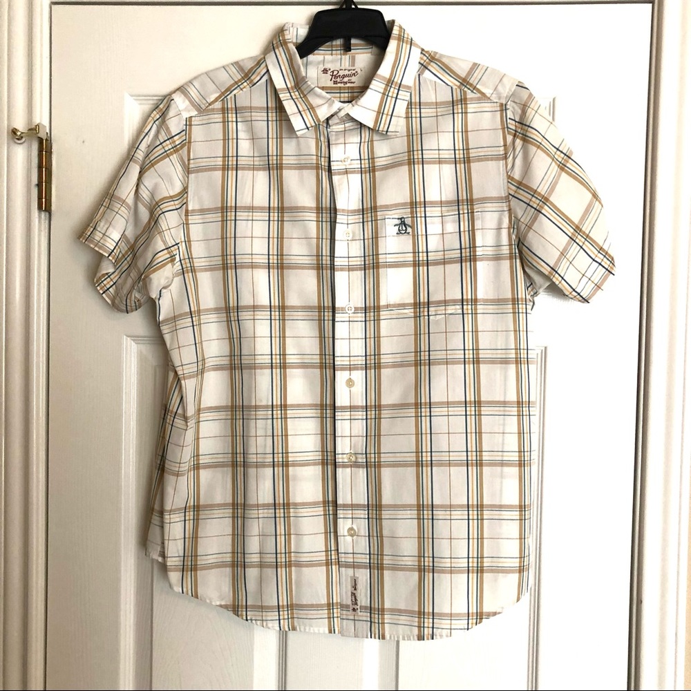 Original Penguin Plaid Short Sleeved Shirt